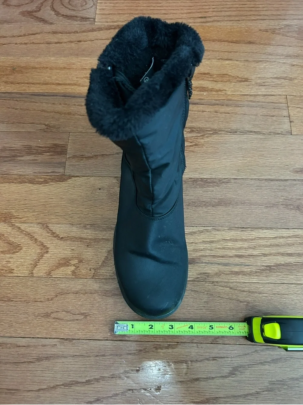 Totes Black Insulated Winter Snow Boots Faux Fur Zip Women's 41
